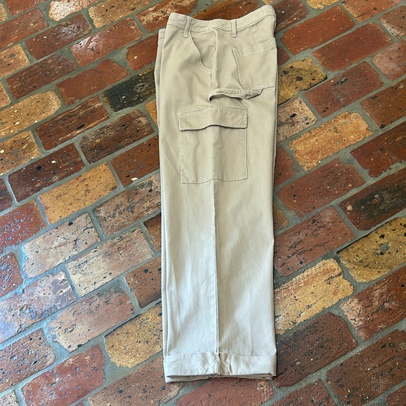 Sandy Liang X Target Cargo Carpenter Pants Tan Wide Leg High Rise sz 8 - Picture 9 of 13